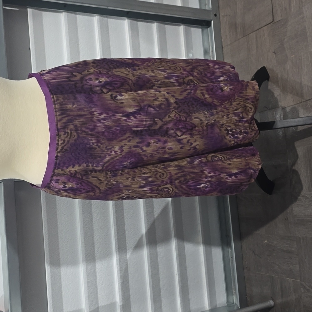 Worthington Purple Colorful Skirt‎ Size 10